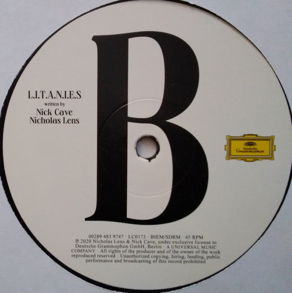 Nick Cave,Nicholas Lens - L.I.T.A.N.I.E.S Vinyl Record