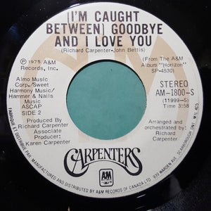 Carpenters - There's A Kind Of Hush (All Over The World) / (I'm Caught Between) Goodbye And I Love You - 1976