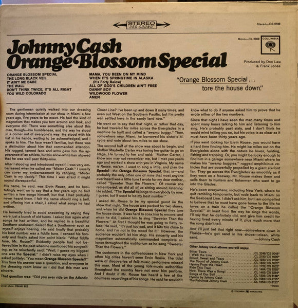 Johnny Cash - Orange Blossom Special Vinyl Record