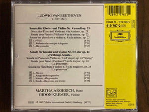 Ludwig van Beethoven, Gidon Kremer, Martha Argerich - Violinsonaten = Violin Sonatas Nos. 4 & 5 »Frühlings-Sonate = Spring = Le Printemps« (CD) - 1987
