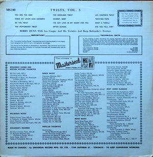 Bobby Dunn With Les Cooper And His Soul Rockers And Beep Bottomley And His Twisters - Twist Vol. 3 -