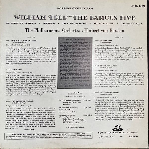 Gioacchino Rossini - Rossini Overtures (William Tell & The Famous Five)