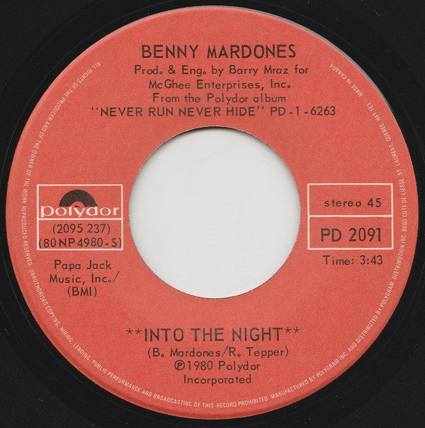 Benny Mardones - Into The Night