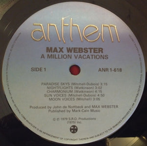 Max Webster - A Million Vacations -