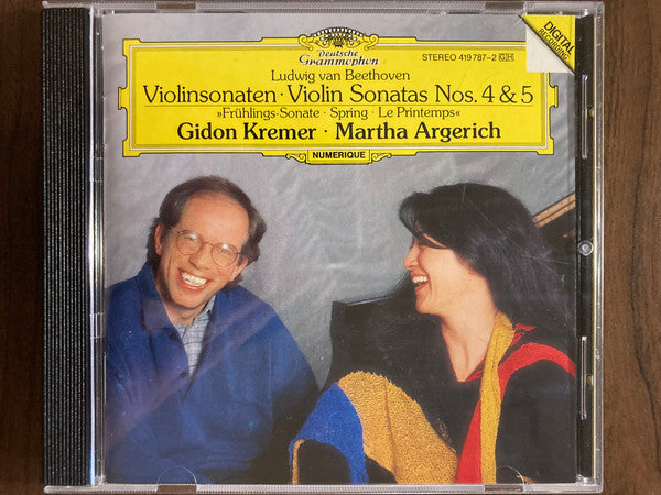 Ludwig van Beethoven, Gidon Kremer, Martha Argerich - Violinsonaten = Violin Sonatas Nos. 4 & 5 »Frühlings-Sonate = Spring = Le Printemps« (CD) - 1987
