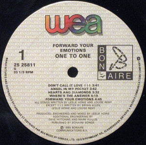 One To One - Forward Your Emotions - 1985