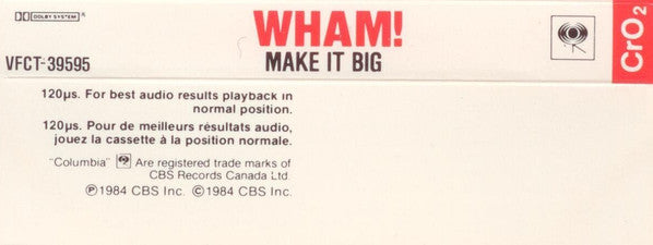 Wham! - Make It Big - 1984