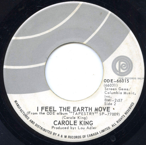 Carole King - It's Too Late / I Feel The Earth Move - 1971