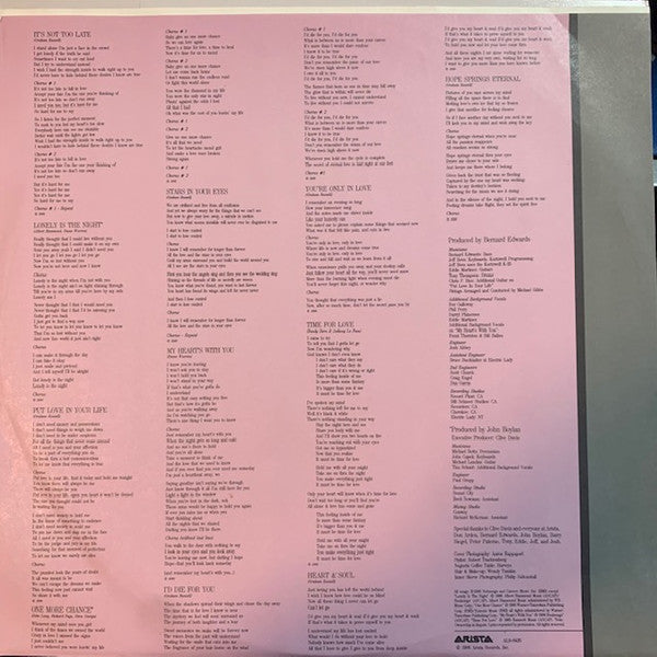 Air Supply - Hearts In Motion Vinyl Record