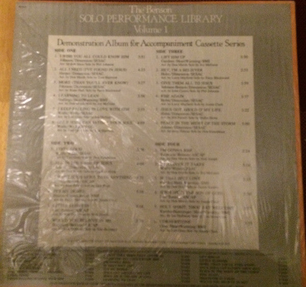 John T. Benson - The Benson Solo Performance Library Songbook Volume 1 - 1979