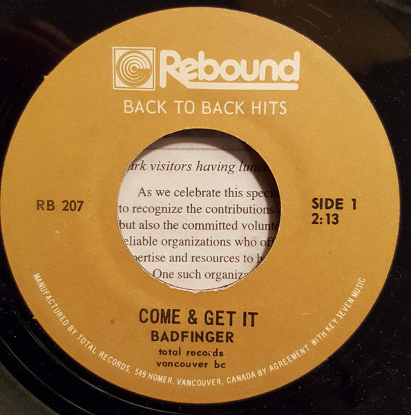 Badfinger, Blues Image - Come & Get It / Ride Captain Ride -