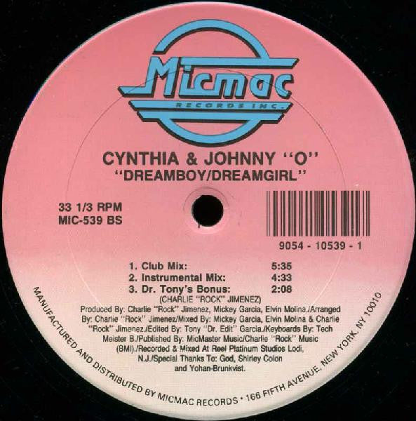 Cynthia & Johnny O - Dreamboy/Dreamgirl Vinyl Record