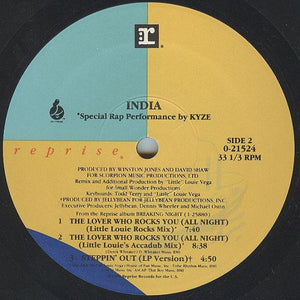 India - The Lover Who Rocks You (All Night) Vinyl Record