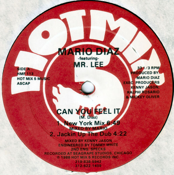 Mario Diaz Featuring Mr. Lee - Can You Feel It - 1988