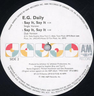 E.G. Daily - Say It, Say It 1985 - Quarantunes