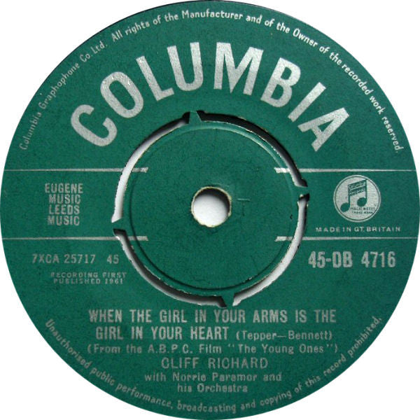 Cliff Richard - When The Girl In Your Arms Is The Girl In Your Heart