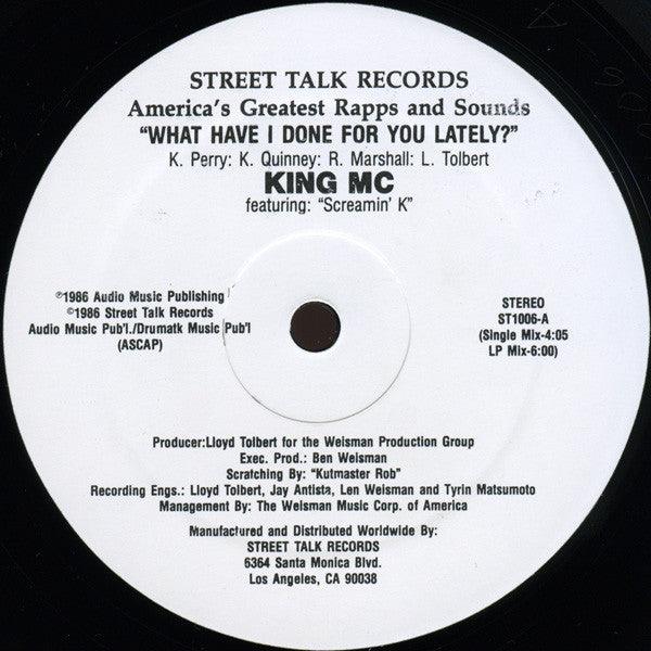 King MC - What Have I Done For You Lately? - 1986 - Quarantunes