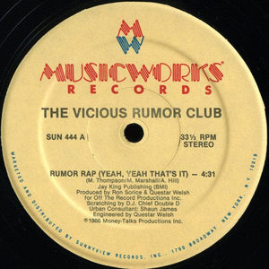 Vicious Rumor Club - Rumor Rap (Yeah, Yeah That's It) - 1986 - Quarantunes