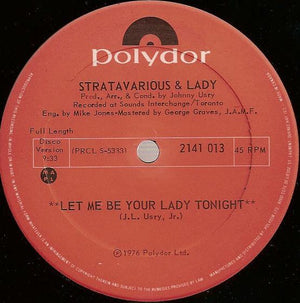 Stratavarious & Lady - Let Me Be Your Lady Tonight 1976 - Quarantunes