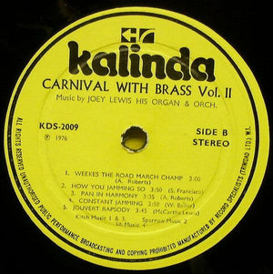 Joey Lewis & His Orchestra - Calypso Disco: Carnival With Brass Vol II 1976 - Quarantunes