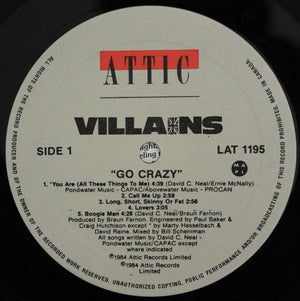 Villains - Go Crazy 1984 - Quarantunes