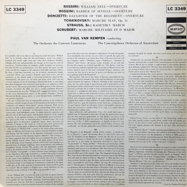 Paul van Kempen - Overtures And Marches: Rossini · Donizetti · Tchaikovsky · Strauss · Schubert