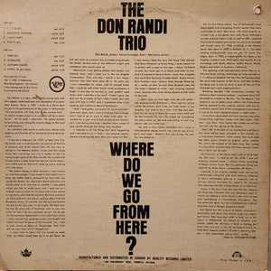 Don Randi Trio - Where Do We Go From Here? - 1962 - Quarantunes