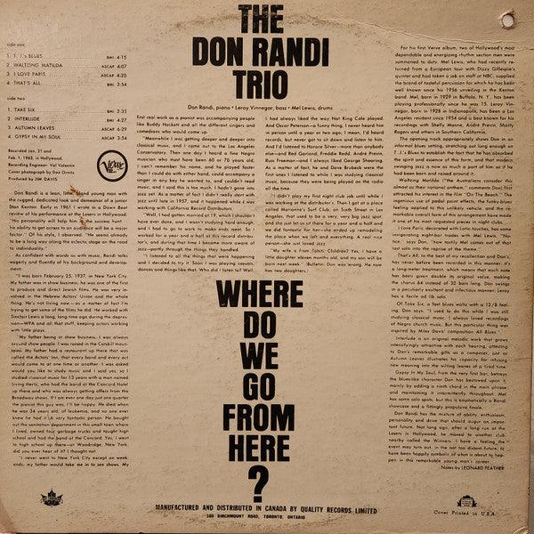 Don Randi Trio - Where Do We Go From Here? - 1962 - Quarantunes
