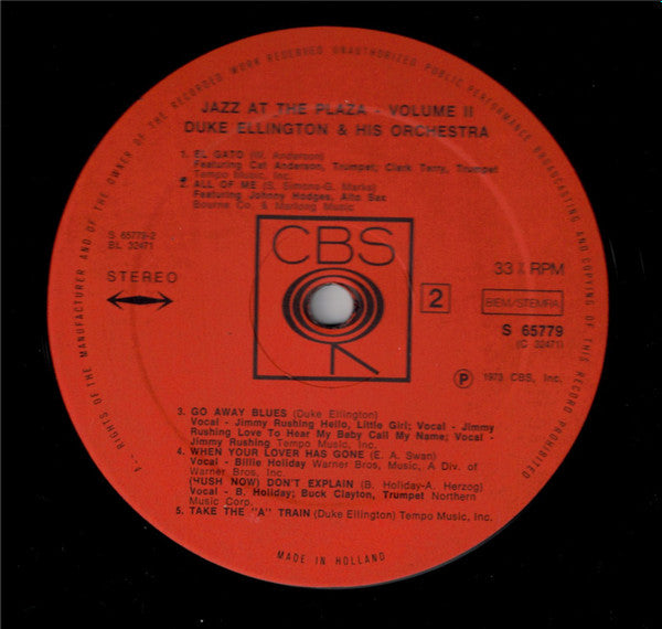 Duke Ellington And His Orchestra - Jazz At The Plaza Vol. II