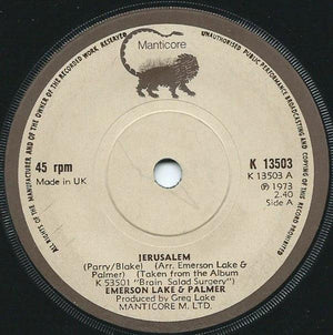 Emerson, Lake & Palmer - Jerusalem - Quarantunes