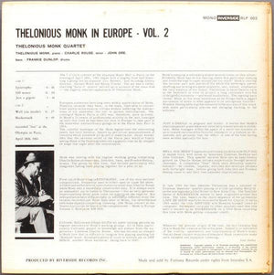 The Thelonious Monk Quartet - Thelonious Monk In Europe Vol. 2 - 1965 - Quarantunes