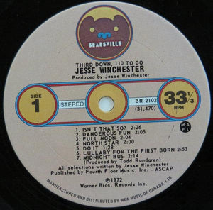 Jesse Winchester - Third Down, 110 To Go 1972 - Quarantunes