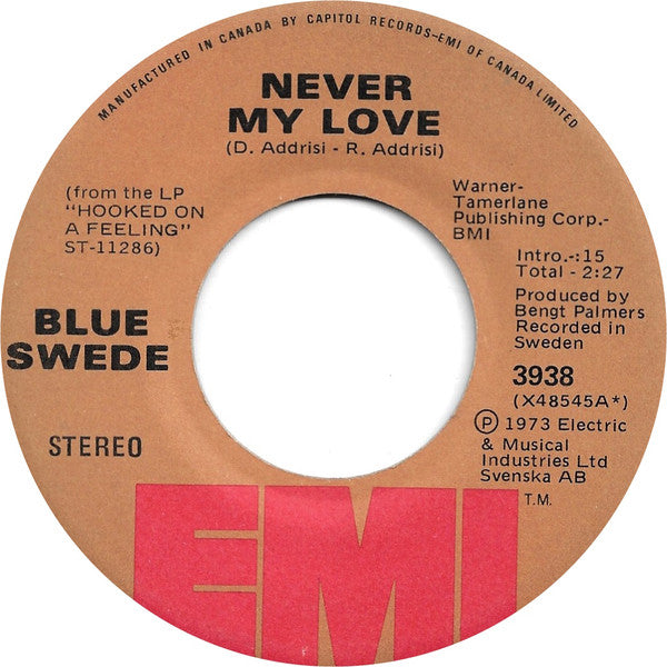 Blue Swede - Never My Love