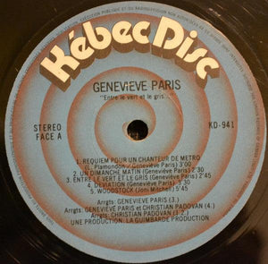 Geneviève Paris - Entre Le Vert Et Le Gris... 1978 - Quarantunes