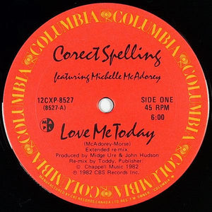 Corect Spelling - Love Me Today - 1982 - Quarantunes