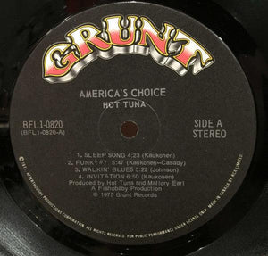 Hot Tuna - America's Choice - 1975 - Quarantunes
