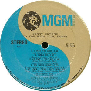 Donny Osmond - To You With Love, Donny 1971 - Quarantunes