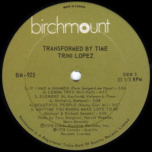 Trini Lopez - Transformed By Time 1980 - Quarantunes
