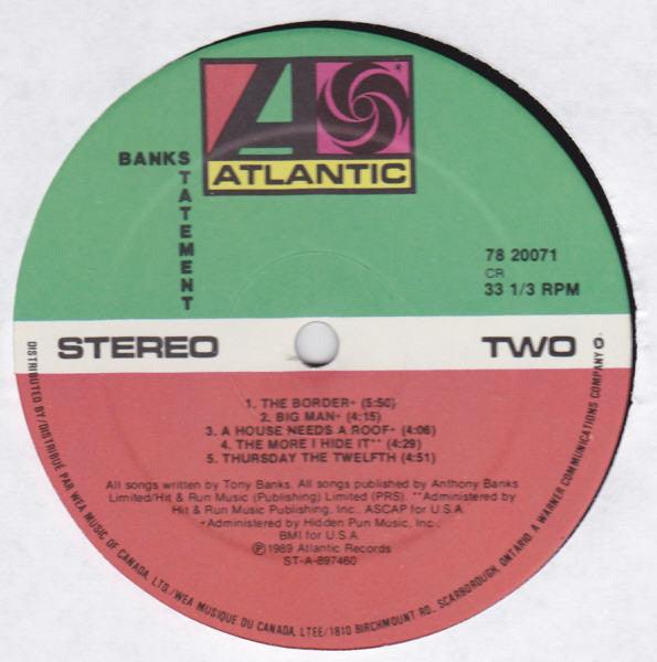 Bankstatement - Bankstatement 1989 - Quarantunes