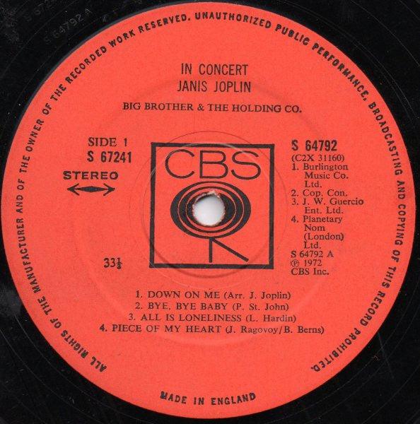 Janis Joplin - Joplin In Concert - Quarantunes