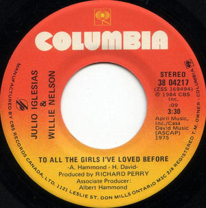 Julio Iglesias & Willie Nelson - To All The Girls I've Loved Before 1984 - Quarantunes