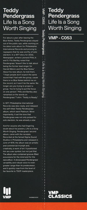 Teddy Pendergrass - Life Is A Song Worth Singing - Quarantunes