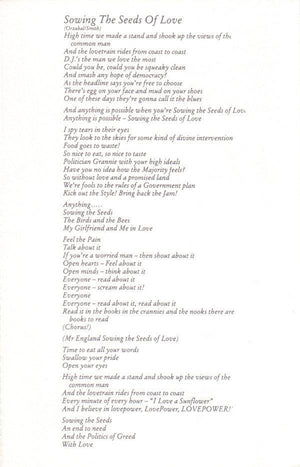 Tears For Fears - Sowing The Seeds Of Love - Quarantunes