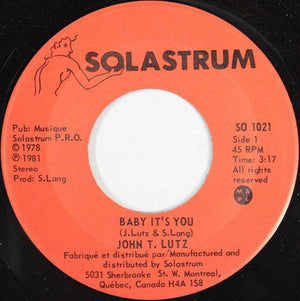 John T. Lutz - Baby It's You / Jackie O! 1981 - Quarantunes