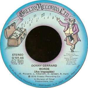 Donny Gerrard - Words (Are Impossible) 1976 - Quarantunes