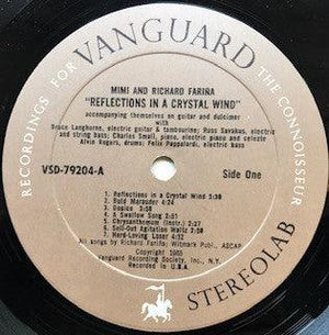 Richard & Mimi Fariña - Reflections In A Crystal Wind 1966 - Quarantunes