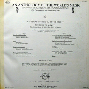 Various - An Anthology Of The World's Music: Turkey 1971 - Quarantunes