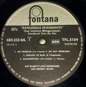 Art Blakey & The Jazz Messengers - Soundtrack From The Film 'Dangerous Friendships' - Les Liaisons Dangereuses