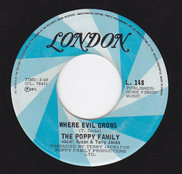 The Poppy Family - I Was Wondering / Where Evil Grows