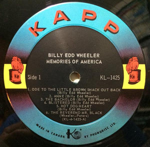 Billy Edd Wheeler - Memories Of America 1964 - Quarantunes